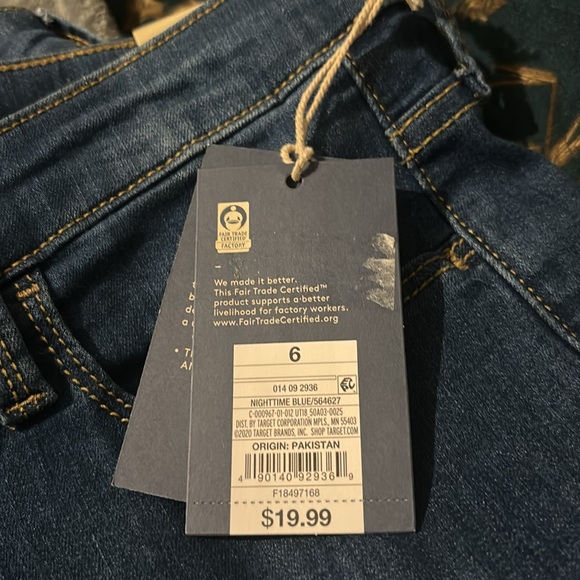 NWT Universal Thread High Rise Skinny Jeans, Size 6, 28 W, Reg., Med. Blue - Picture 5 of 5